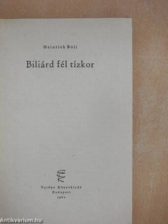 Biliárd fél tízkor