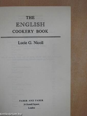 The English Cookery Book