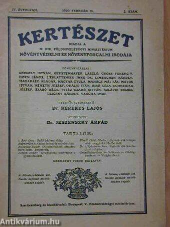 Kertészet 1930. február 15.