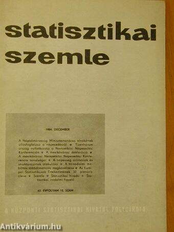 Statisztikai Szemle 1984. december