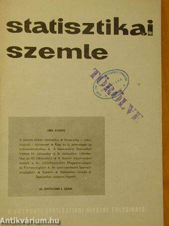 Statisztikai Szemle 1984. június