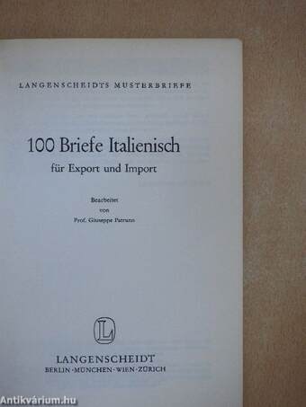 100 Briefe Italienisch für Export und Import