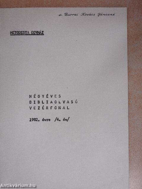 Négyéves bibliaolvasó vezérfonal 1983. évre