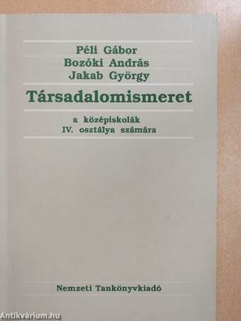 Társadalomismeret IV.