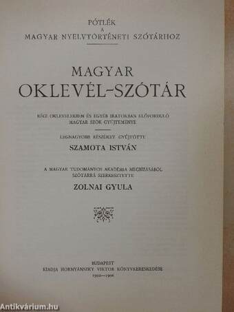 Magyar oklevél-szótár