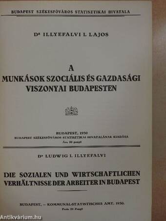 A munkások szociális és gazdasági viszonyai Budapesten