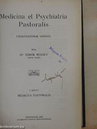 Medicina et Psychiatria Pastoralis I-II.