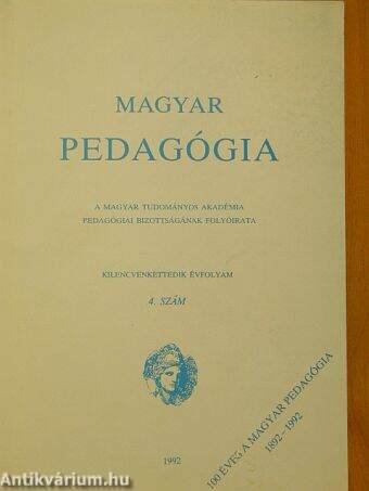 Magyar Pedagógia 1992/4.