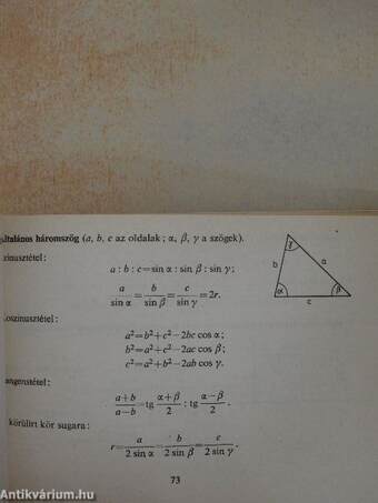 Matematikai képletgyűjtemény