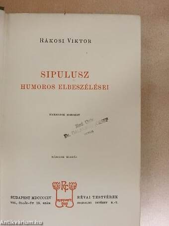 Sipulusz humoros elbeszélései III.