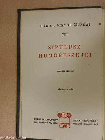 Sipulusz humoreszkjei II.