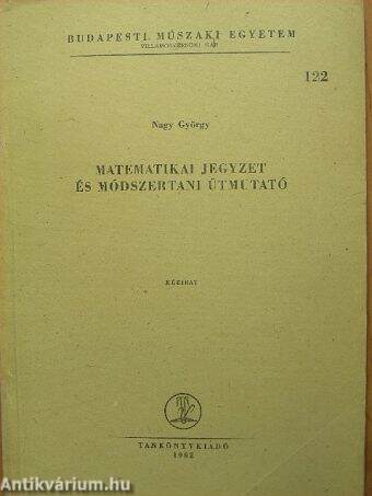 Matematikai jegyzet és módszertani útmutató a Villamosmérnöki Kar I. éves levelező hallgatói részére II. félév 2. rész