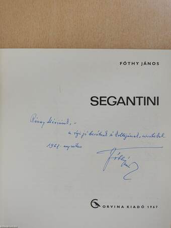 Segantini (dedikált példány)