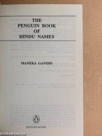 The Penguin Book of Hindu Names