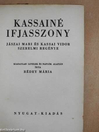 Kassainé ifjasszony