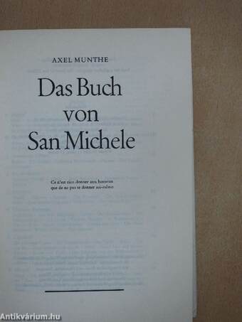 Das Buch von San Michele