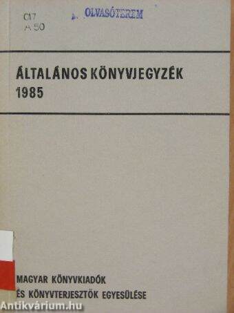 Általános könyvjegyzék 1985