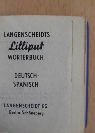 Langenscheidt Lilliput Wörterbuch Deutsch-Spanisch (minikönyv)