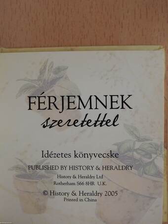 Férjemnek szeretettel (minikönyv)