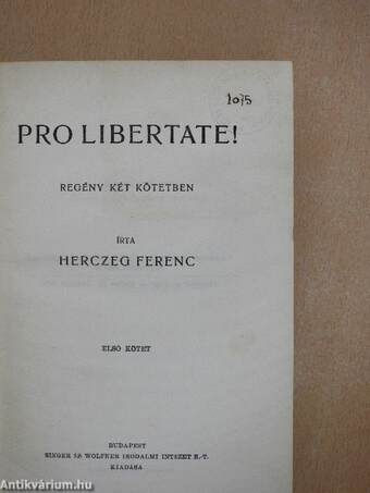 Pro Libertate! I-II.