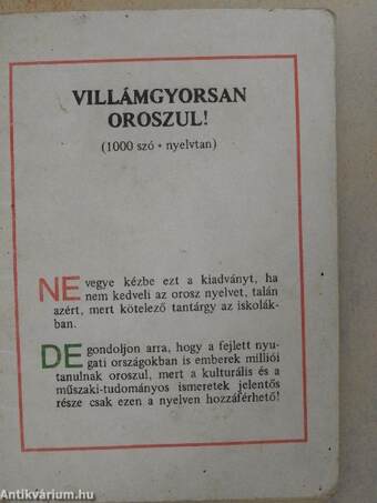 Villámgyorsan oroszul!