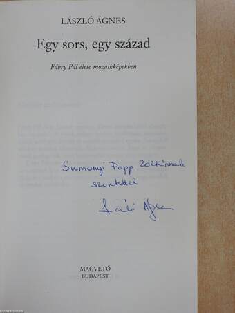 Egy sors, egy század (dedikált példány)