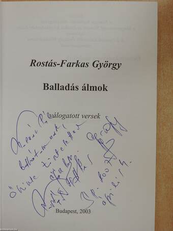 Balladás álmok (dedikált példány)