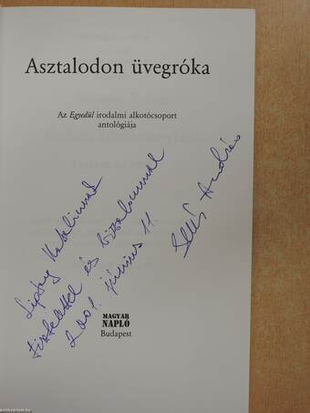 Asztalodon üvegróka (dedikált példány)