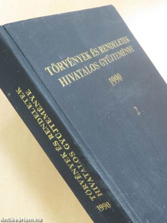 Törvények és rendeletek hivatalos gyűjteménye 1990 2. (töredék)