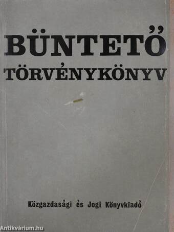 Büntető Törvénykönyv