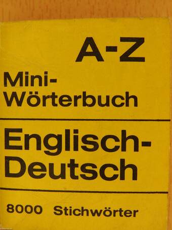 Englisch-Deutsch A-Z Mini-Wörterbuch (minikönyv)