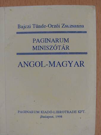 Magyar-angol/Angol-magyar paginarum miniszótár (minikönyv)