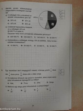 Matematika 6. Felmérő feladatsorok