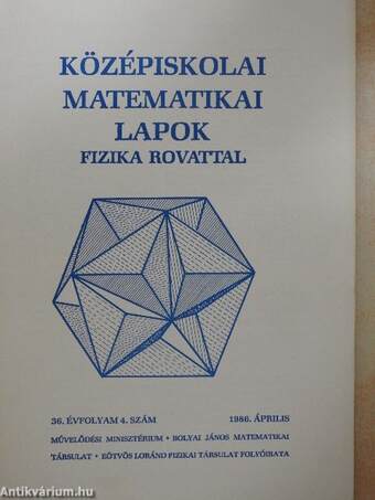 Középiskolai matematikai lapok 1986-1991 (vegyes számok) (30 db)