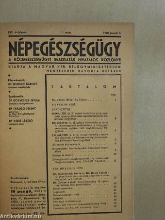 Népegészségügy 1940. január-december/Zöldkereszt 1940. október-november