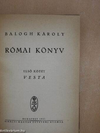 Római könyv I-II.