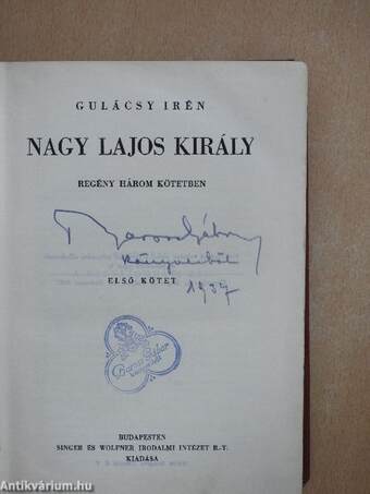 Nagy Lajos király I-III.