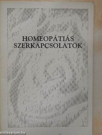 Homeopátiás szerkapcsolatok