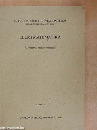 Elemi matematika II.