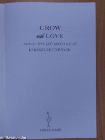 Crow Love Angol szótanuló keresztrejtvények