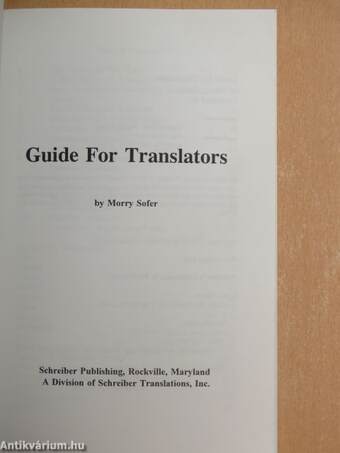 Guide For Translators