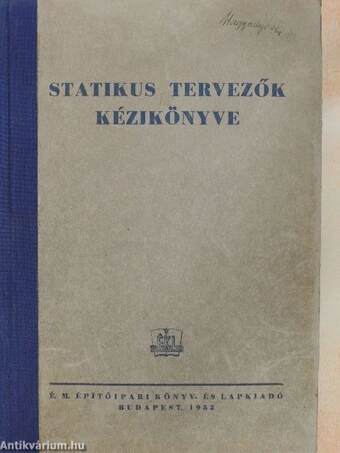 Statikus tervezők kézikönyve