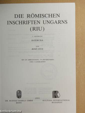 Die Römischen Inschriften Ungarns (RIU) 5.