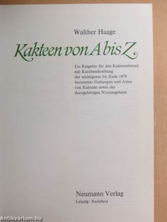 Kakteen von A bis Z