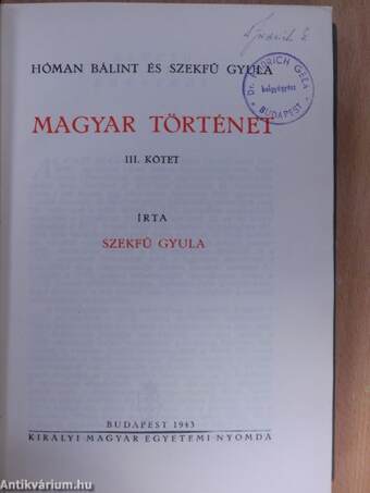 Magyar történet III.