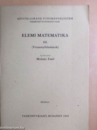 Elemi matematika III.