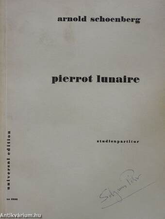 Pierrot Lunaire (Solymos Péter könyvtárából)