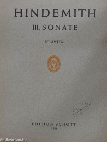 III. Sonate (Solymos Péter könyvtárából)