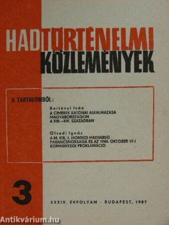 Hadtörténelmi Közlemények 1987/3.