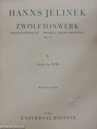 Zwölftonwerk V. (Solymos Péter könyvtárából)